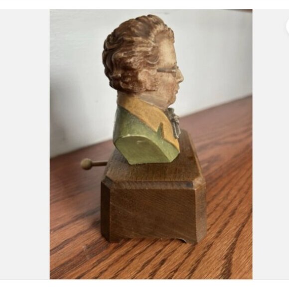 Vintage Toriart Schubert Bust Reuge Swiss Music Box The Trout - Works Perfect! - Picture 4 of 8